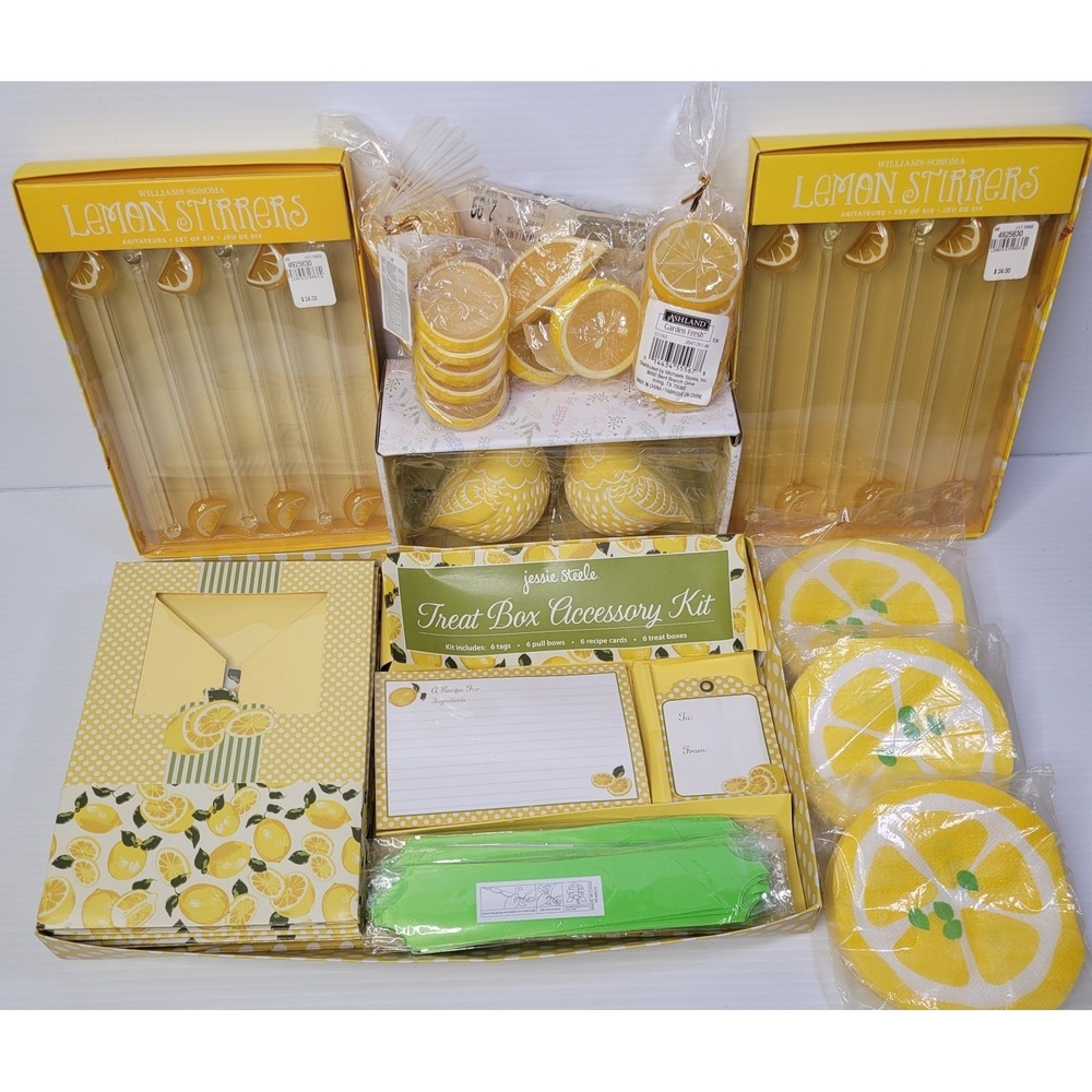 She Found Her Main Squeeze Bridal Shower Party Decor Napkins Lemons Stirs Boxes